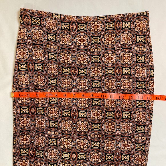 Bobeau Bodycon Pencil Skirt Size M Geometric Print Boho Lined Stretchy - Picture 8 of 13